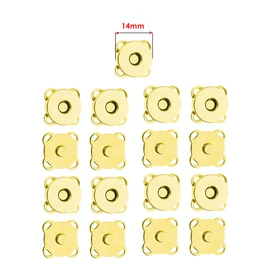 Trimming Shop Magnetic Snap Fasteners Metal Clasps Sewing Accessory for DIY Clothing, Crafts, Purses, Leather Coat, Jacket Handbag Making (14mm, Gold, 2pcs)