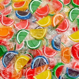 Fruit Slices Jelly Candy | 1.5 Pound Pack | Assorted Flavors | Individually Wrapped Old-Fashioned Sweets