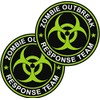 2 Pack 4" Zombie Outbreak Response Team Sticker Red/Black