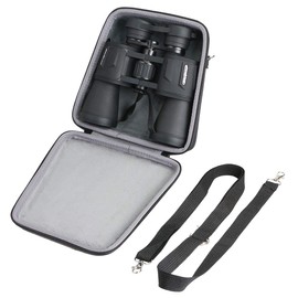 co2CREA Hard Travel Protective Case for BRIGENIUS/SkyGenius/Olympus Trooper 10 x 50 DPS-I Binoculars (Bag Only), black
