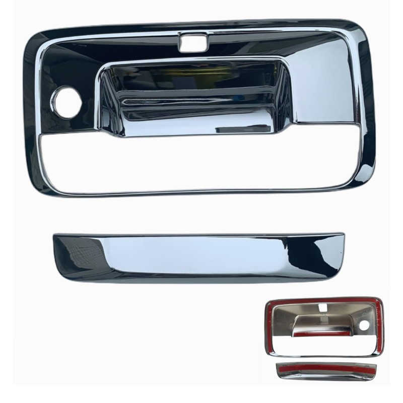 ABAGAEL Chrome Tailgate Door Handle Cover with Key Hole and