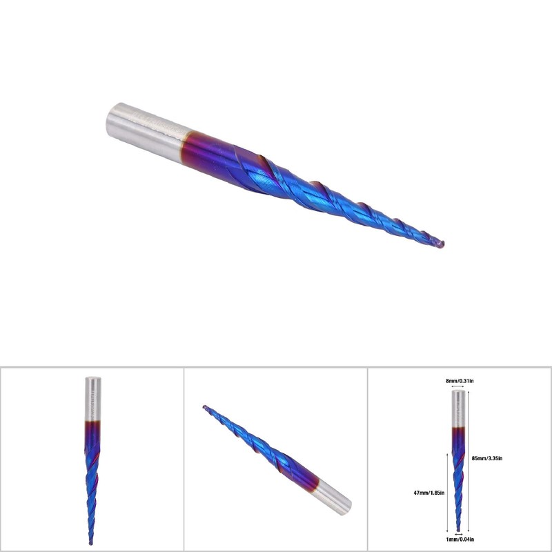 1 Pcs End Mill Tungsten Cemented Carbide 2T Blue Milling