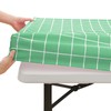 Spotjoy Rectangle Vinyl Table Cloth 24x48, Waterproof Elastic Fitted Tablecloth