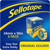 Sellotape Original Golden, Multi-Purpose Clear Tape for Household Objects, Clear