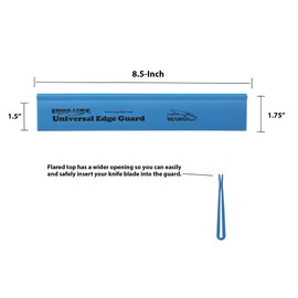 Ergo Chef Universal Knife Blade Edge Guard 8 Inch x 1.5 Inch for Knives up to 8” Blades, Durable BPA-Free Sturdy ABS Plastic, Knife Protector (Blue)