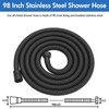 RUMOSE 98-inch Extra Long Flexible Matte Black Shower Head Extension