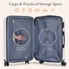 Sweetcrispy Luggage Spinner Wheels Lightweight Expandable Travel Hard Shell with