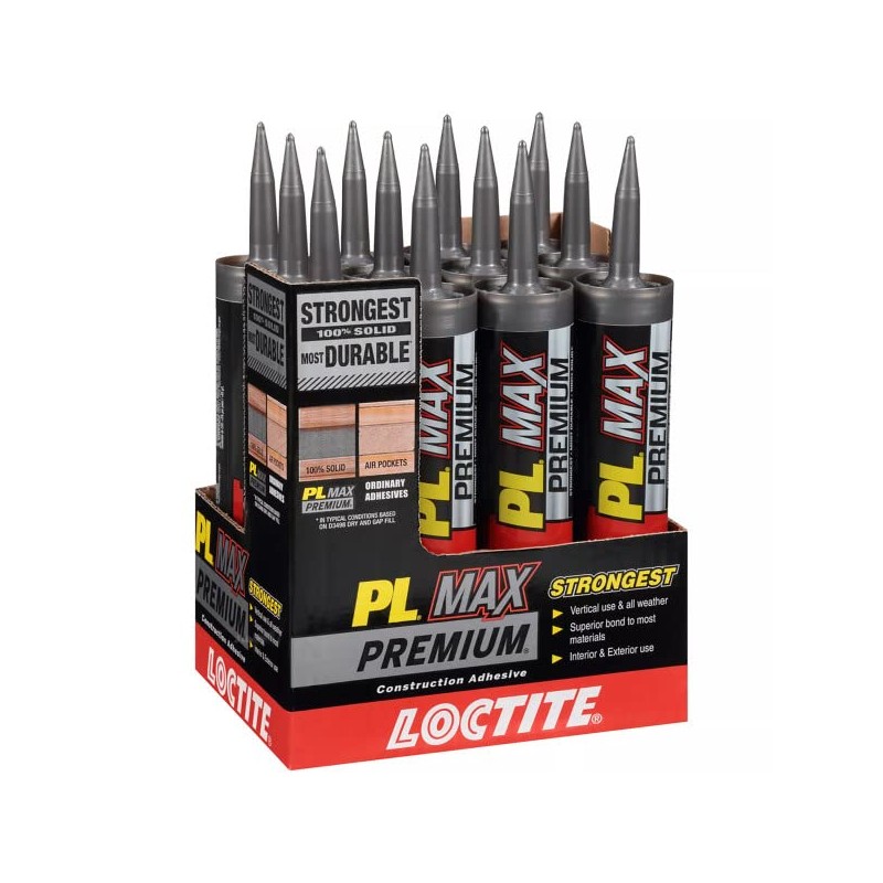 Loctite PL Premium Max Construction Adhesive, Versatile Construction Glue for