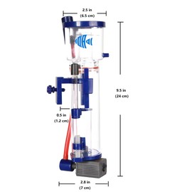 Nano Protein Skimmer for Saltwater Aquariums, DC Pinwheel Pump for 20 Gals Fish Tank, Hang On, Internal, Not for Rimmed Tank