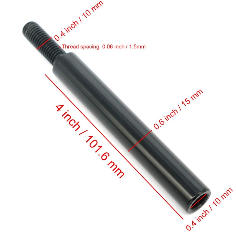 AutoE 117mm M10 x 1.5 Aluminum Shift Knobs Extension Extender