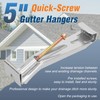 10 Pcs 5 Inch Gutter Hangers with a Pre-Inserted Rust
