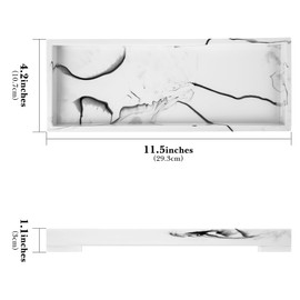 Linkidea Countertop Toothbrush Holder for Bathroom, Resin Tray for Electric Toothbrush/Toothpaste, Vanity Organizer Compatible with Oral-B iO Series, Sonicare ProtectiveClean(White)