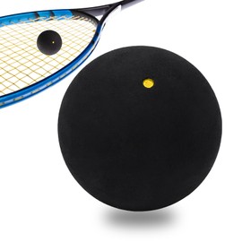 Homirty Squash Balls Sport Squash Ball, Rubber Squash Racket Balls, Single Yellow Dots, High Bounce Squashe Ball for Beginners, Competition and Training