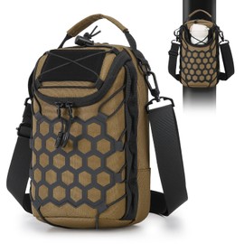 Kleiner magnetischer Turnbeutel für Damen und Herren mit 9 leistungsstarken Magneten, magnetischer Wasserflaschenhalter, Mini-Umhängetasche für Sport, Arbeit, khaki, modisch