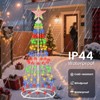 Solar Powered Christmas Tree Outdoor Christmas Decorations, 5FT RGB Solar