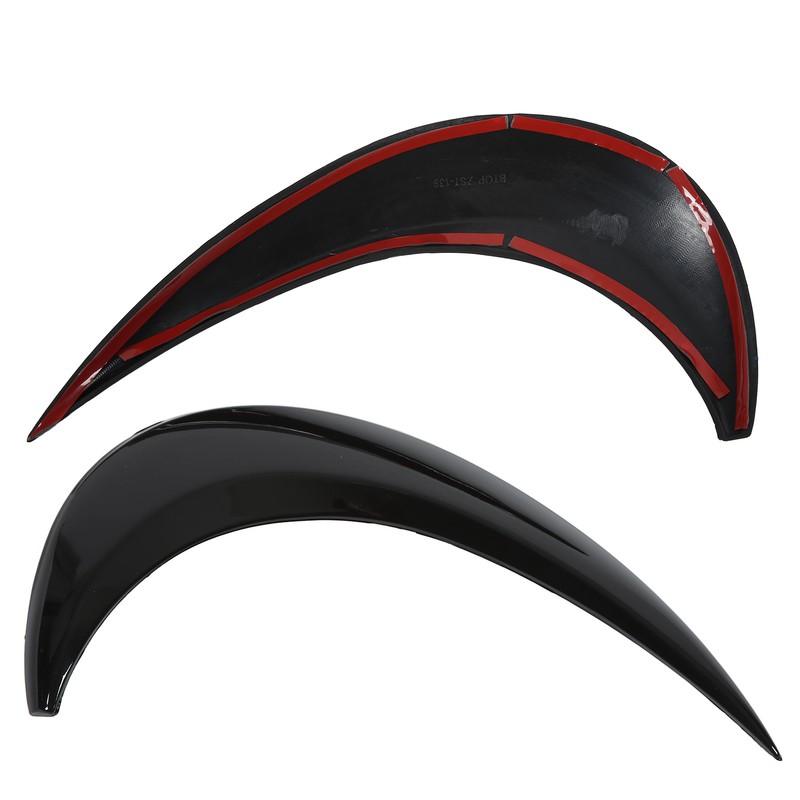 1 Pair Left Right Gloss Black Headlight Eyebrow Cover Trim