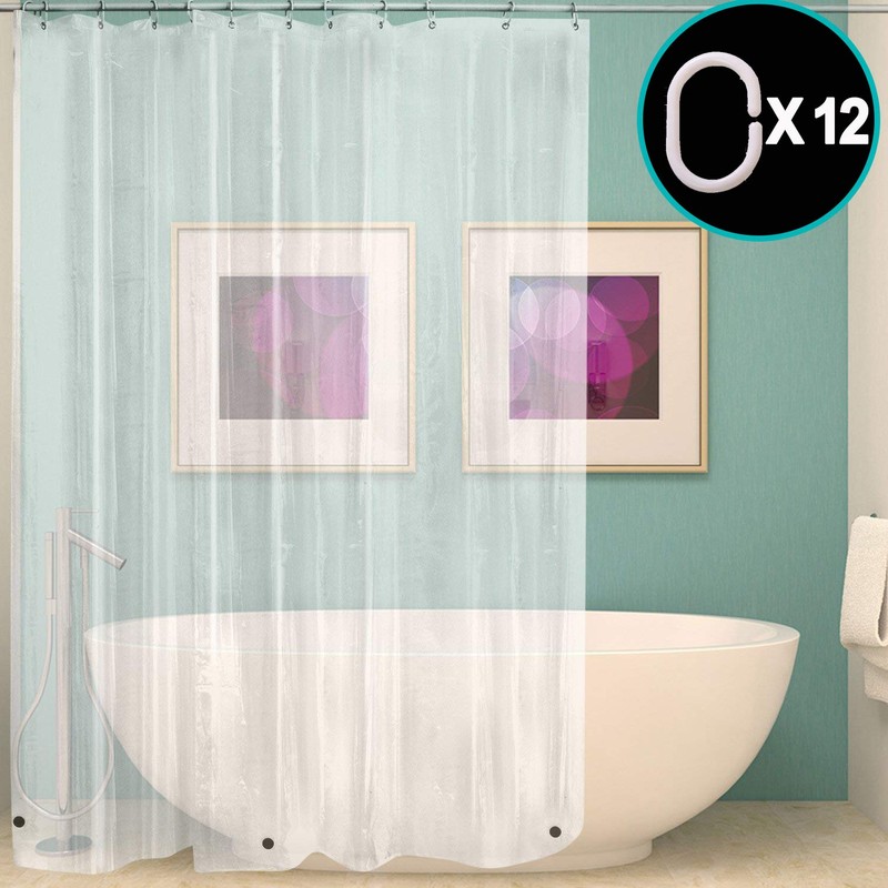 MAXIDEA Clear Shower Curtain Liner 72x72 inch - PEVA 8