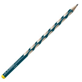 STABILO EASYgraph S Slim Triangular Pencil for Left-Handed Users, Petrol Blue, Single Pen, HB Hardness