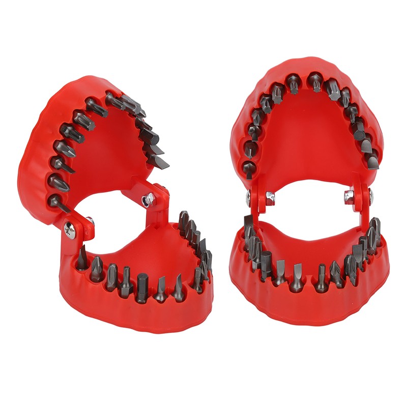 Denture Drill Bit Holder Teeth Model Shaped Full Opening Screwdriver