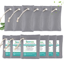Activated Bamboo Charcoal Air Purifying Bags, Nature Fresh Air Purifier Bags,12 Pack Odor Eliminator, Activated Charcoal Odour Absorber for Room, Closet, Shoe, Car Air freshener (75g*6+200g*6)