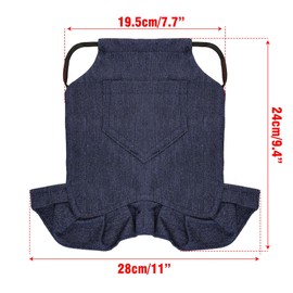 BuleVina 3PCS Chicken Overalls Saddles Hen Jacket Apron with Elastic Strap Poultry, Wing Feather Protector Hen Care Supplies Chicken Dress Denim Clothes Vest Harnesses for Duck Geese