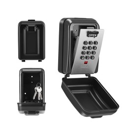Key Safe with Number Code Outside, 12 Digit Key Safe, Outdoor Waterproof Key Saver, Weatherproof Key Box for Outdoors, Home, Car, Office, Garage, School
