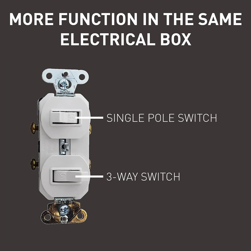 Legrand Pass & Seymour 696WGCC6 Combination Switch, One 15 Amp