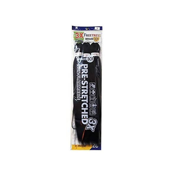 Freetress Synthetic Braid - 3X Pre-Stretched Braid 301 28 Inch (Color : OMARCTIC)