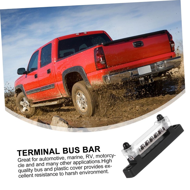 LABRIMP 1pc Bus Bar Block with Transparent Cover for Car