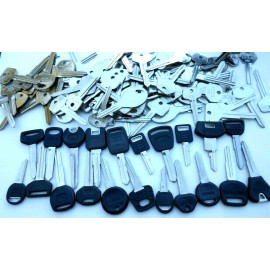 Lot of  Misc  CAR Key BLANKS  3 lbs  Incl.  20  different blanks plastic head