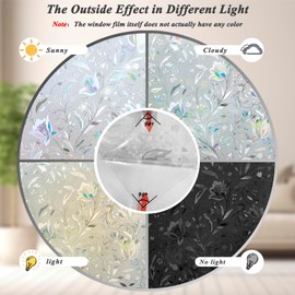 Antrect Frosted Glass Film for Windows Privacy Film for Glass Windows