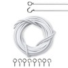 Zuvo Curtain Wire with Hooks and Eyes - Extra Strong
