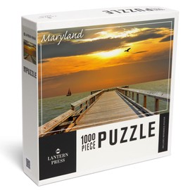 Lantern Press 1000 Piece Jigsaw Puzzle, Chesapeake at Sunset, Maryland