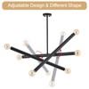 VANZARLA Black Sputnik Chandelier for Dining Room, Modern Pendant Light