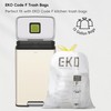 EKO Madison Vanilla Stainless Steel 50 Liter/13.2 Gallon Step Trash