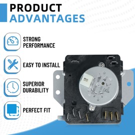 W10185982 Dryer Timer Compatible with Whirlpool Maytag WGD4800XQ0 110C61182011 110C61102011 YWED5200VQ1 OEM Replacement for WPW10185982 PS11749831 418-618-20-b5