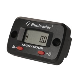 Runleader Digital LCD Tachometer, Maintenance Reminder, Waterproof Design for 2/4 Stroke Gas Engines, Used on Garden Tractor Generator Compressor Dirt Bike Jet Ski Boat (RD)