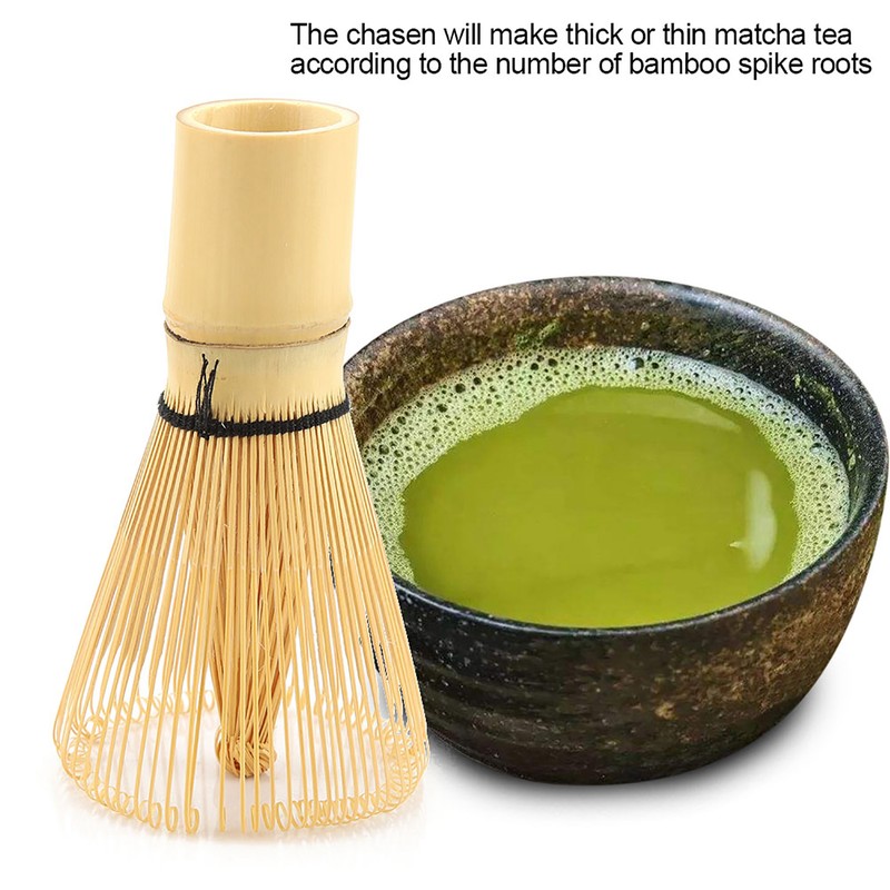 Natural Bamboo Tea Whisk Chasen Preparing Matcha Powder Brush Tool(80
