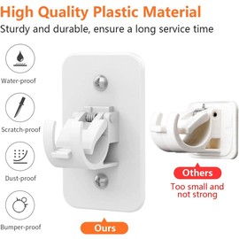 FEATCH Curtain Bracket, Universal Plastic Wall Mount Holder (4 Pack, White)