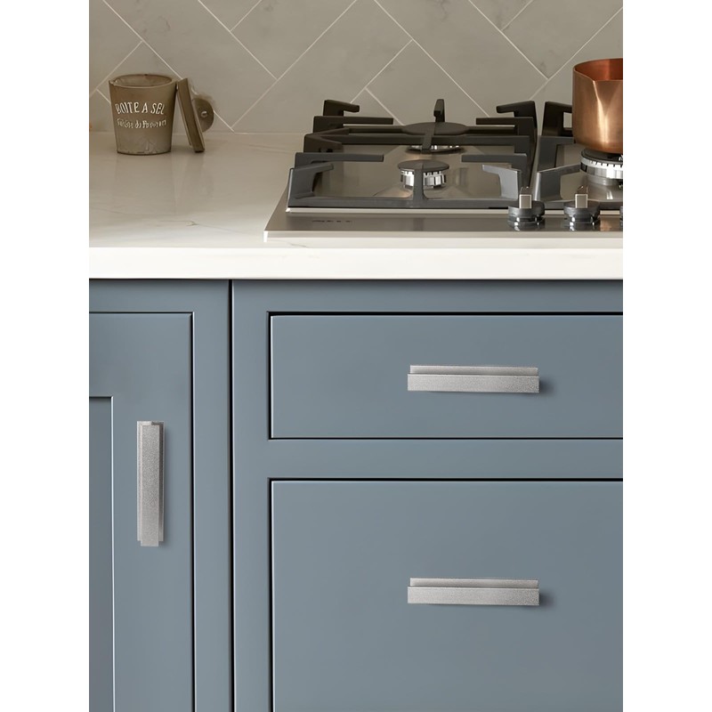 JIASENBAO 5 Pack Self- Adhesive Silver Cabinet Pulls 4-1/3" Length