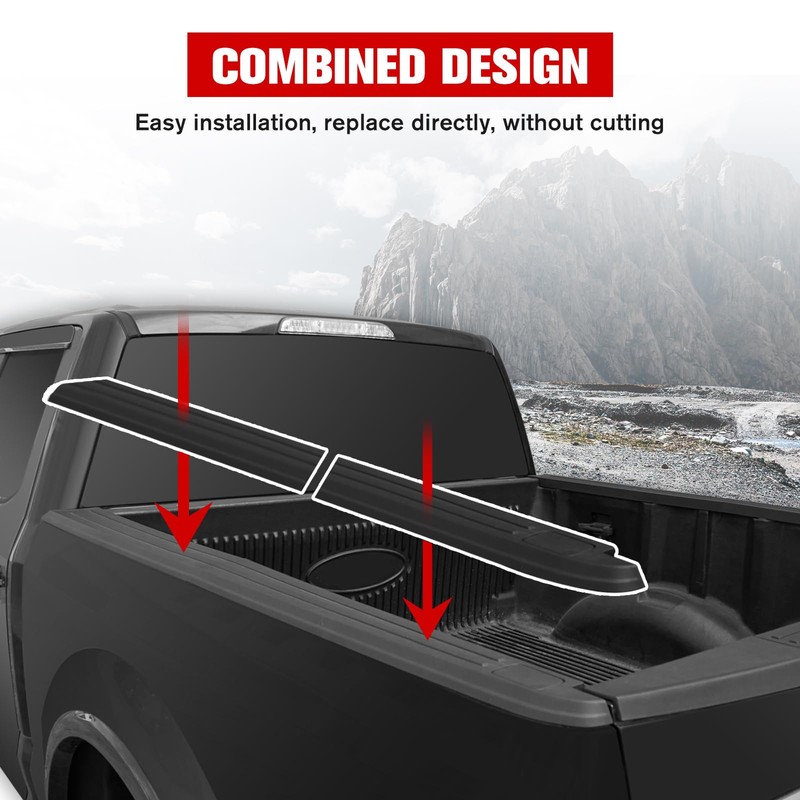 LitMiRaCle Side Bed Rail Caps 5.5' for Ford F150 2015-2020,