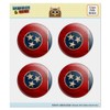 Rustic Distressed Tennessee State Flag Puffy Bubble Dome Scrapbooking Crafting
