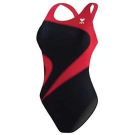 TYR Adult Alliance T-Splice Maxback Swimsuit, Black/Gold, 38