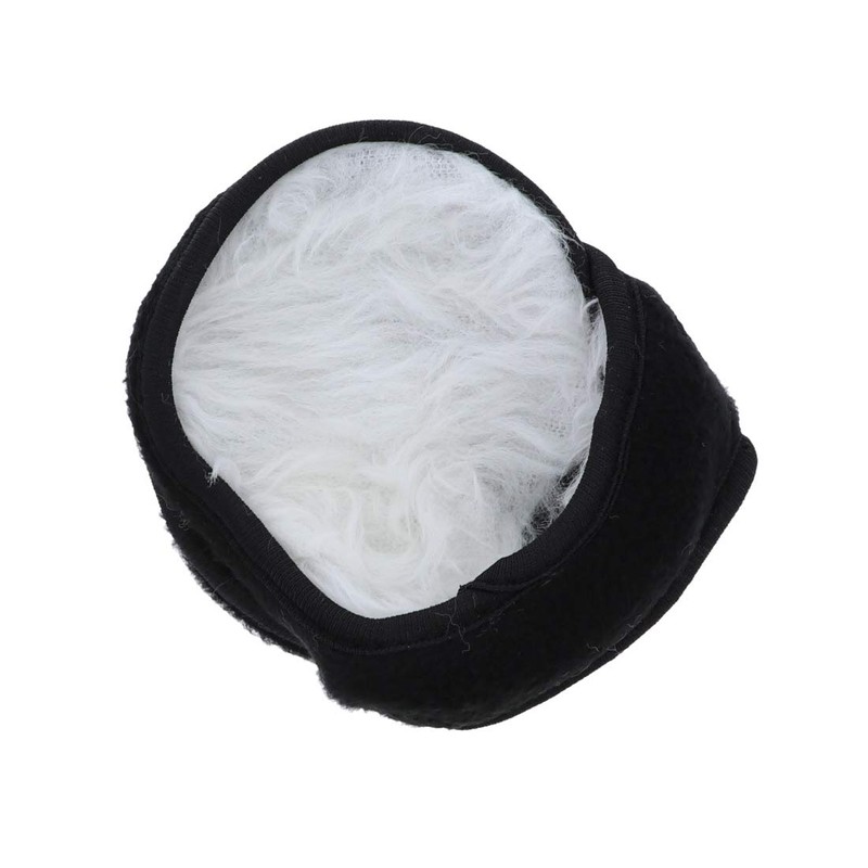 Motique Accessories Plush Mens Womens Solid Folding Earmuff - Black