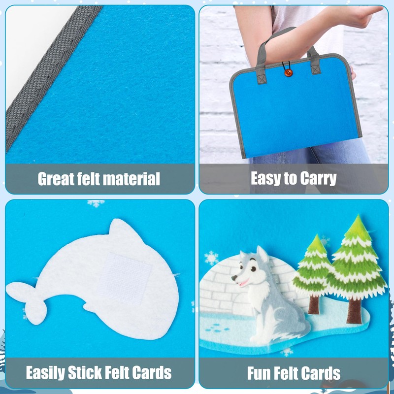 WATINC Travel Felt Board Story Set - 28PCS Portable Felt