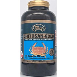 Qualitylab Chitosan - Gold 500 mg 500 Capsules (Made in Canada)