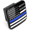 American Flag Metal Hitch Cover Plug Insert (Fits 2" Receivers,
