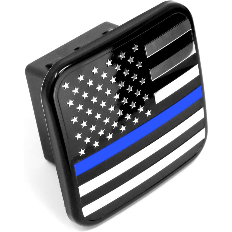 American Flag Metal Hitch Cover Plug Insert (Fits 2" Receivers,