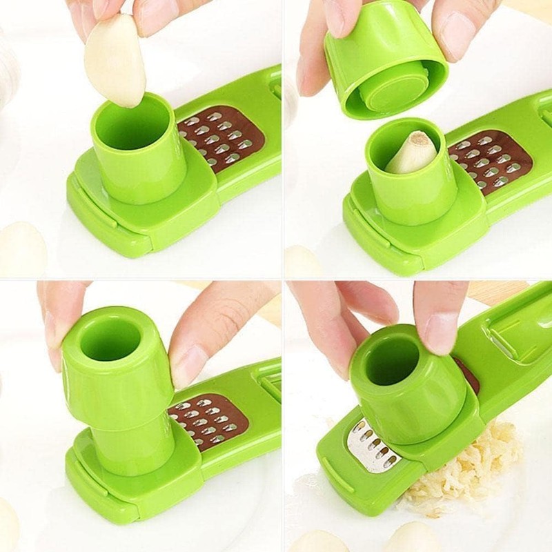 Garlic Grinder, 2025 Upgraded Green Ginger Garlic Grinder Manual Grinder
