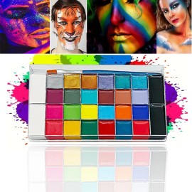 Hot-Selling Non-Toxic Water-Based Paint 26-Color Multi-Color 12ml Body Painting Pigment Set for Makeup Paintingcolor: 36 colors of oil paint